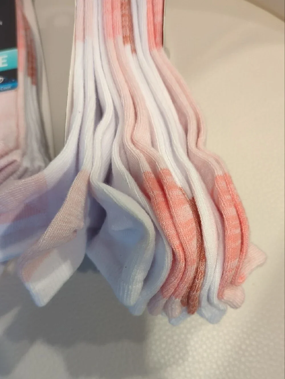 Hanes Performance No-Show Socks in Light Pink and Coral 12 Pair Total